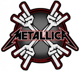 kleiner Aufnäher Metallica Metal Horns 