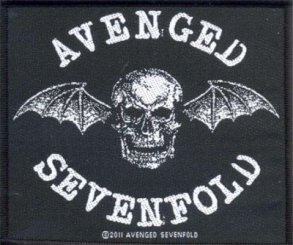 kleiner Aufnäher Avenged Sevenfold Classic Bat Logo 