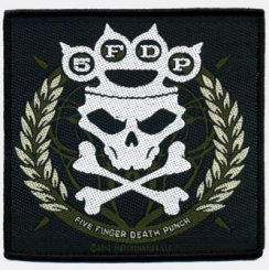 kleiner Aufnäher Five Finger Death Punch Skull 