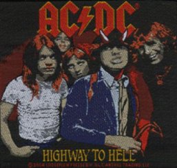 kleiner Aufnäher AC/DC Highway to Hell UK 