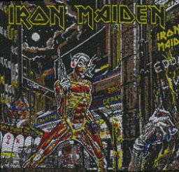 kleiner Aufnäher Iron Maiden Somewhere in Time 