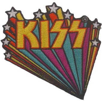 kleiner Aufnäher Kiss Star Banners 
